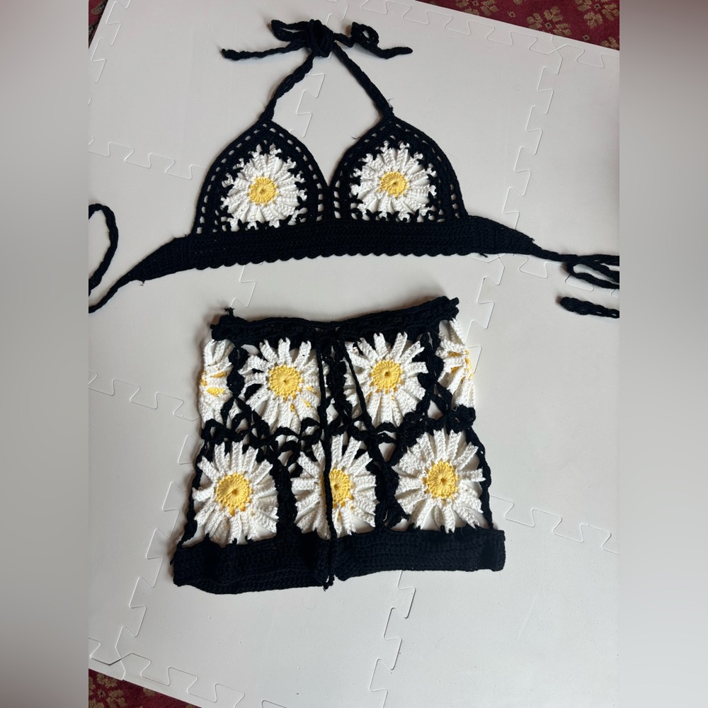 Dolls Kill crochet Daisy Bikini
